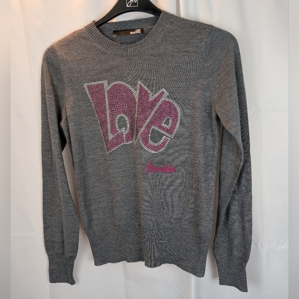 Love Moschino wool blend sweater size 8 like new condition